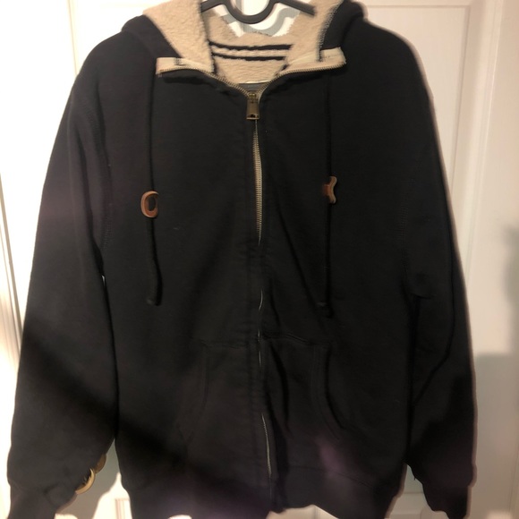 Old Navy “fur” zip up sweater - Picture 2 of 4